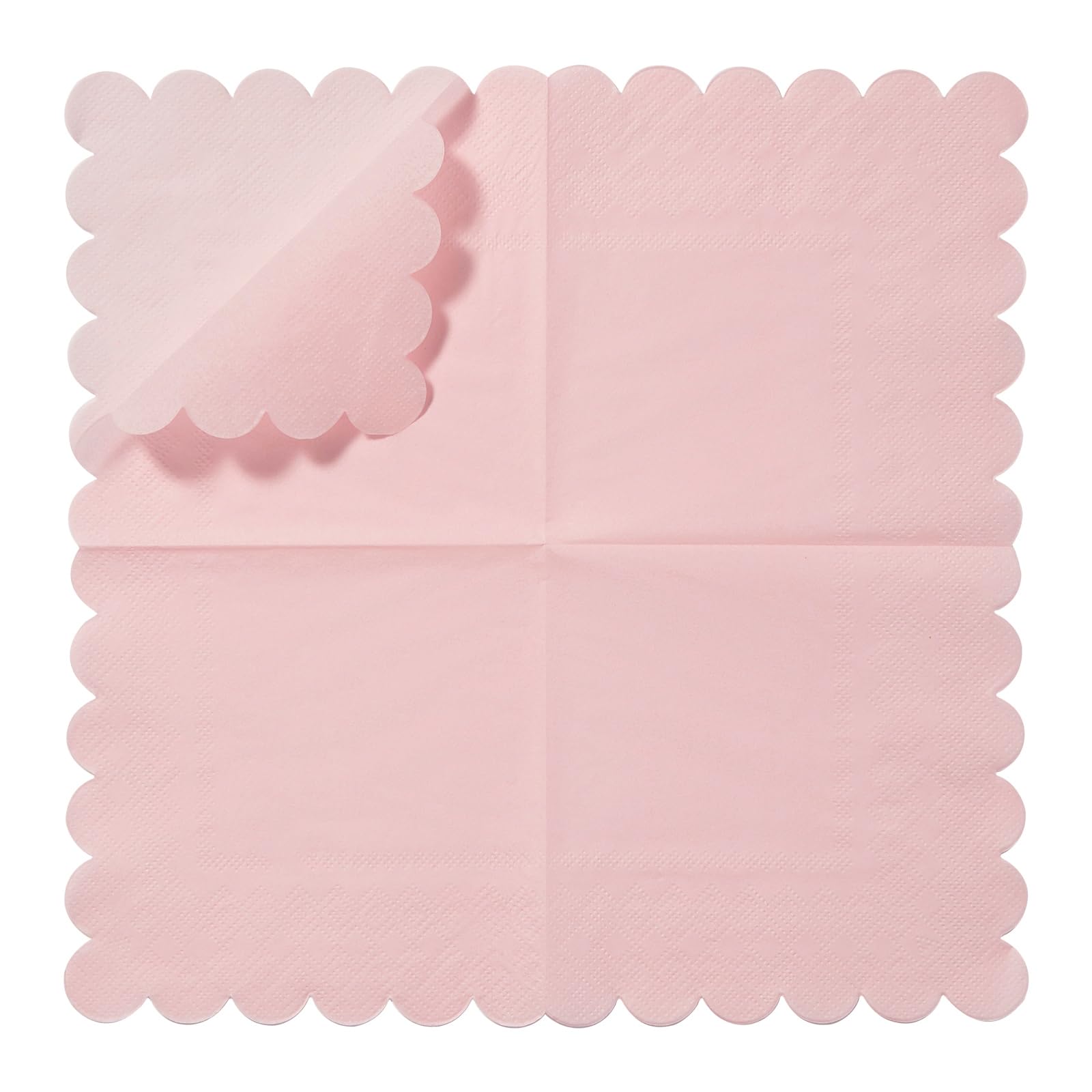 Paquete de 200 servilletas de cóctel desechables de 2 capas con borde festoneado verde salvia plegadas de 5 x 5 pulgadas para cena, boda, baby shower, fiesta de cumpleaños, aniversario, recepción