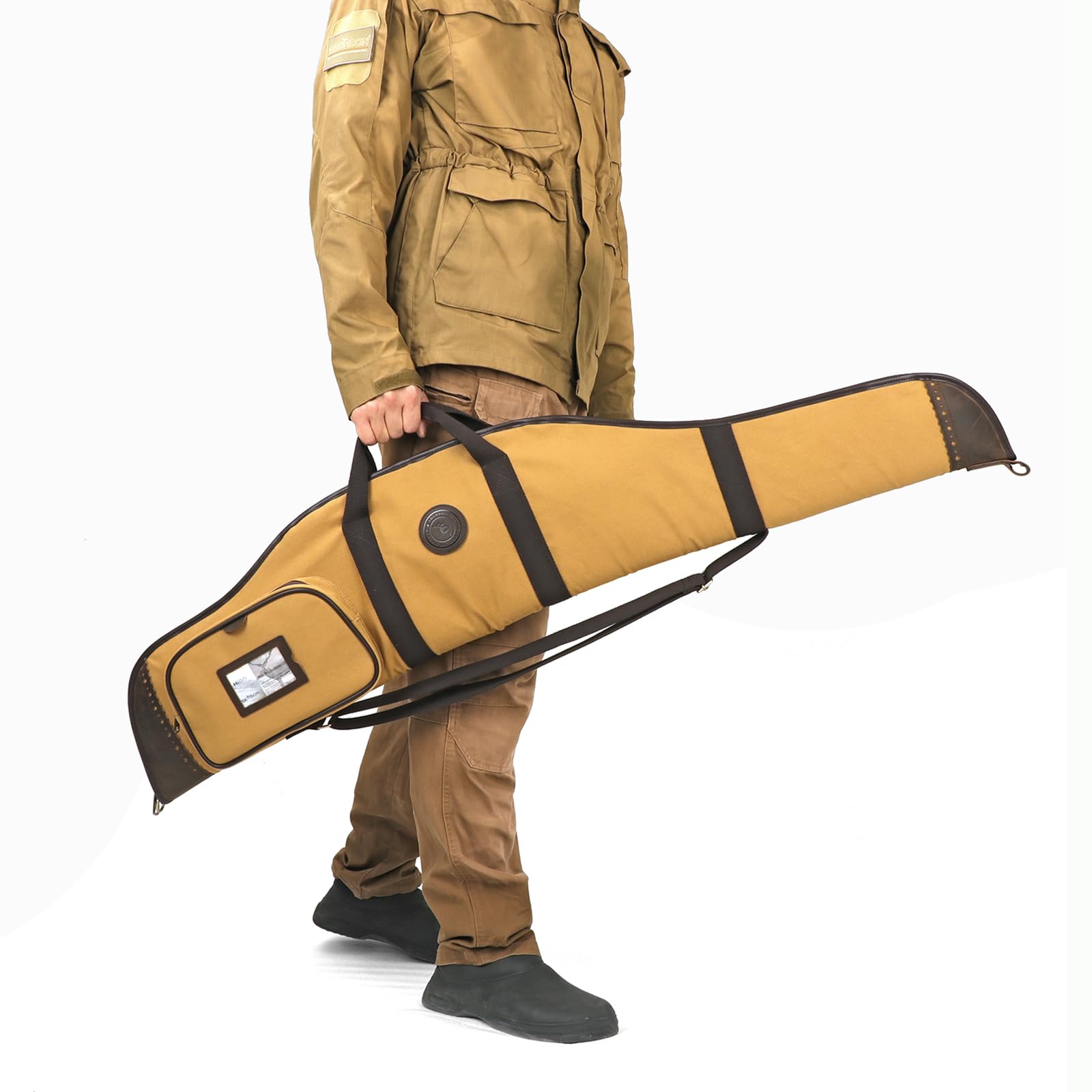 Funda suave de lona para rifle de 116.8 cm, bolsa de transporte acolchada para caza, tiro, arma de fuego, bolsa de almacenamiento