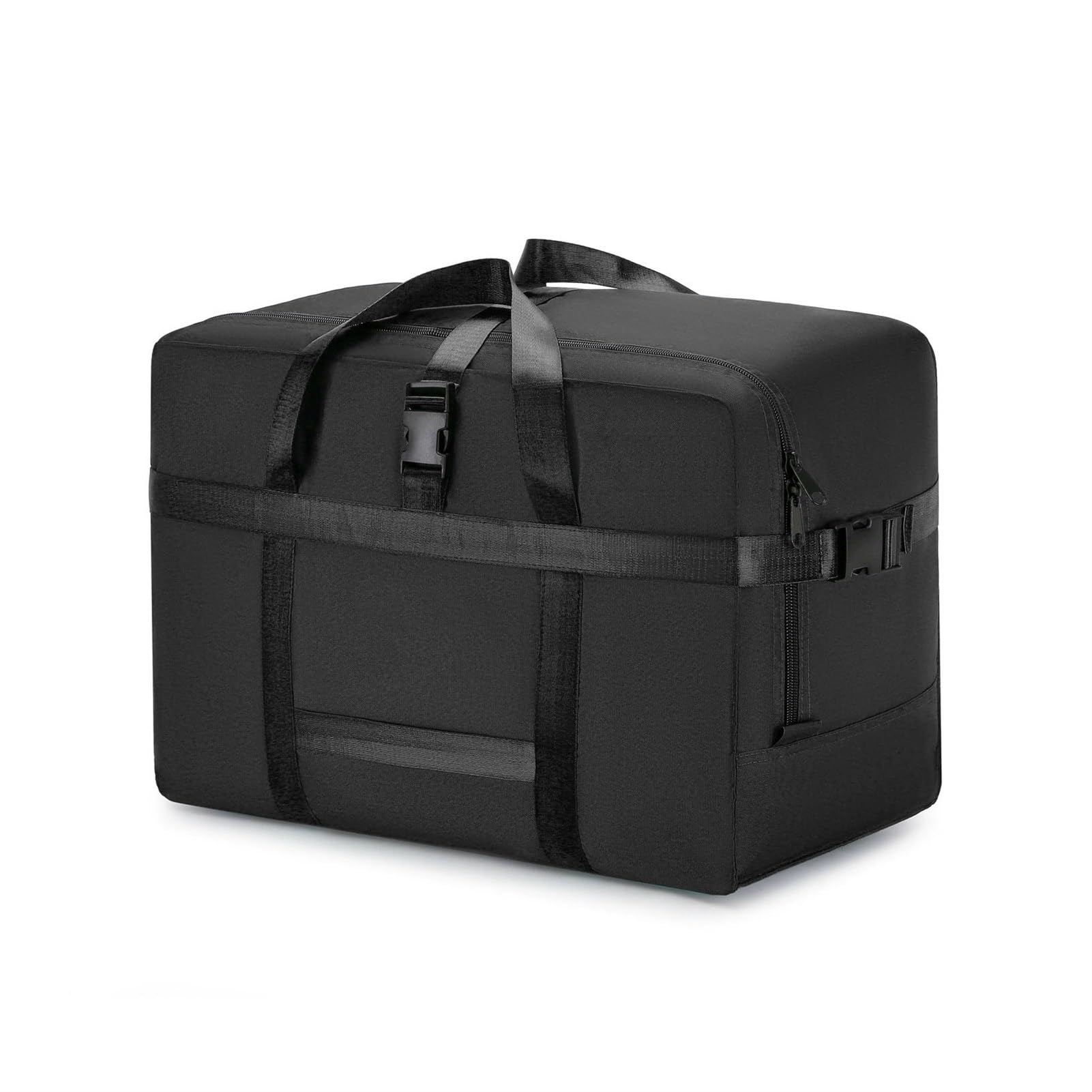 Thick Oxford Moving Storage Bag, Large Capacity Quilt Clothes Organizer Duffel Bag, Waterproof Travel Luggage Bag for Airline Checked Baggage & House Moving(Black,60x38x32cm)