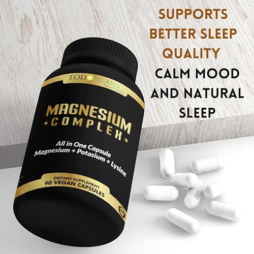 Miniatura 6 de Todorganic - Fórmula de vitalidad vascular 90 cápsulas con magnesio, potasio y lisina de alta absorción para mejorar el alivio de los calambres en