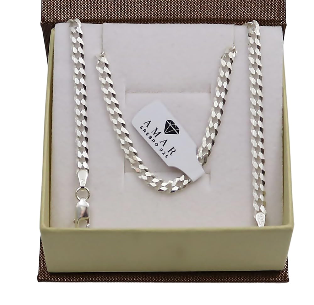 Cadenas para hombre, oro 925/585 de 14 quilates, cadena para hombre, cadena de eslabones para hombre, plata 925 con oro de 14 quilates, joyería para hombre, calidad italiana