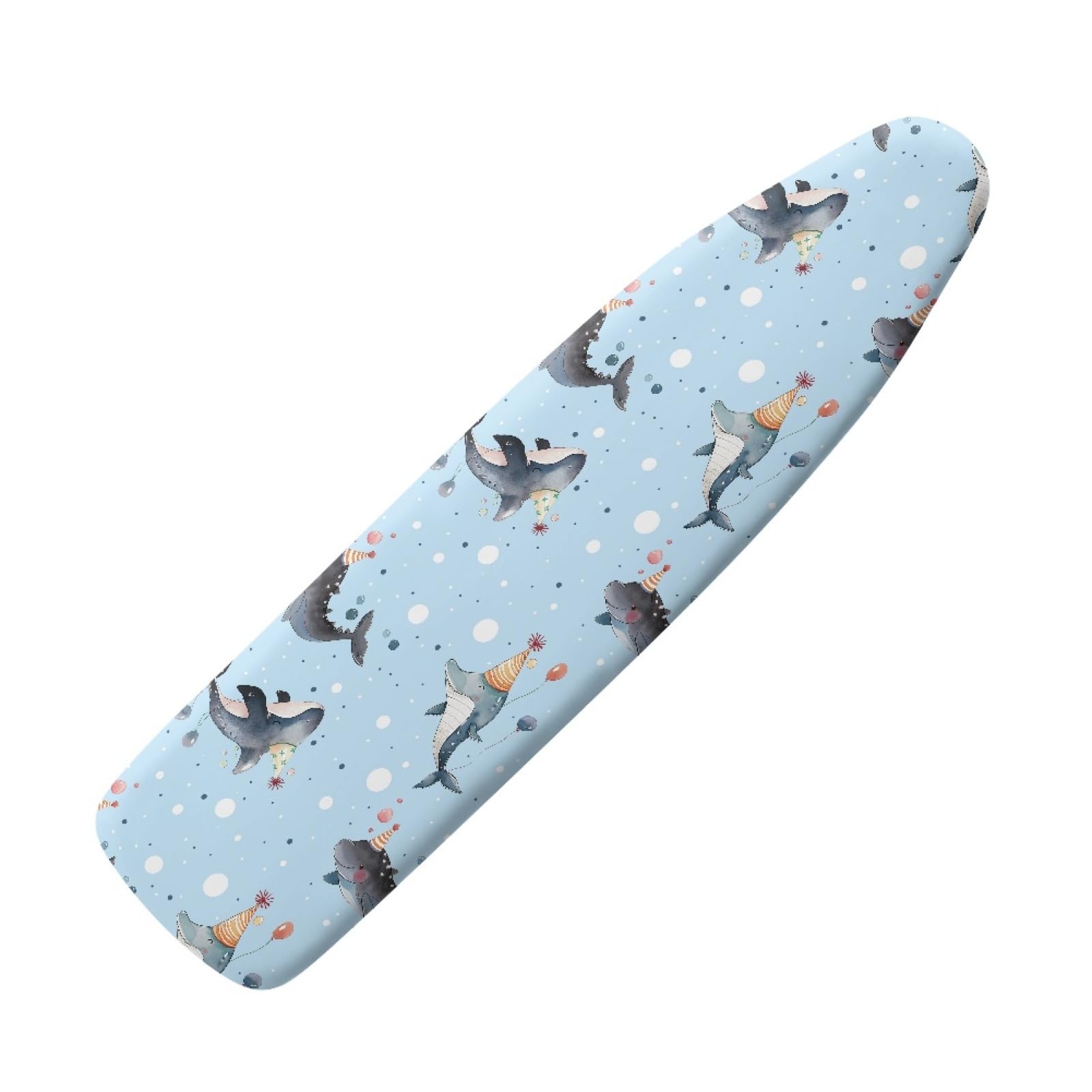 Elasticated Ironing Board Covers 125 X 45 Blue Shark Universal iron board covers and Padding,Adjustable Fastener,Durable,Washable,Easy to Install,Slip-resistant and heat-resistan