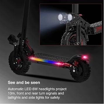 Electric Scooter Adults,1200/1600W Motor, 30/34 MPH Top Speed & 30/40 Miles Range, 48V 18/21AH Big Battery, 10/11 Off-Road Tire Folding E Scooter with Seat, Dual Braking System, Double Suspension
