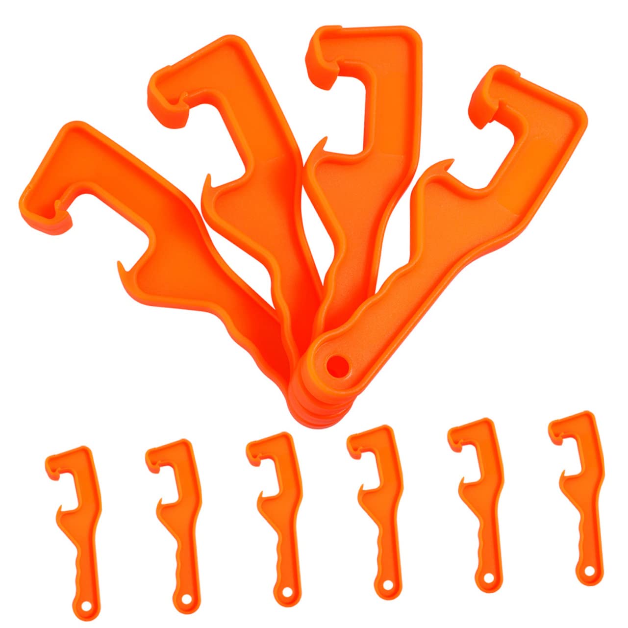Ouvre-couvercle pour seau de peinture plastique orange en lot de 10 pièces