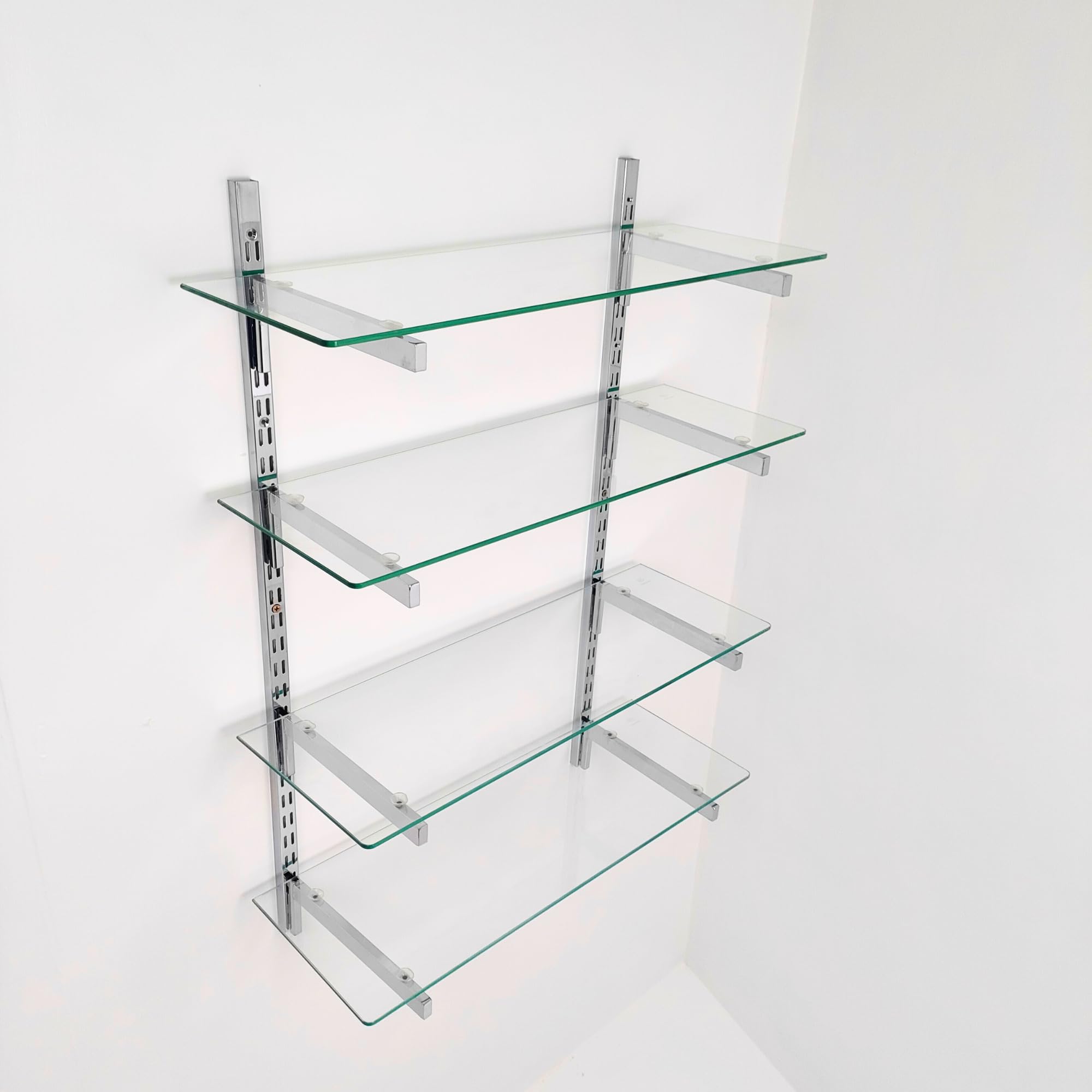 Lince Display Limited 71cm Twin Slot Glass Shelving Set - Brackets & Uprights Included.
