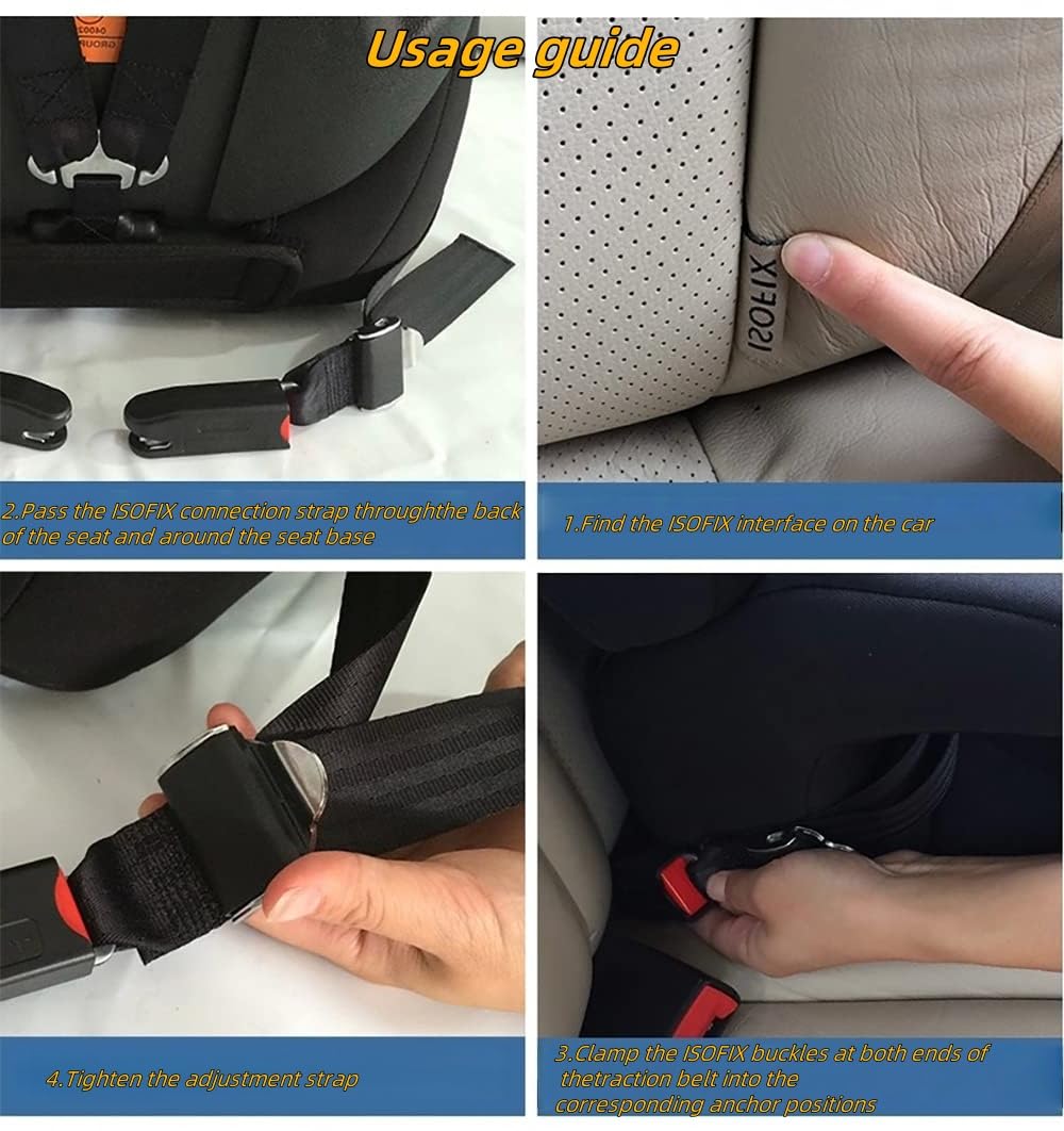 1 Pack Fixing Strap Pads Compatible with Universal Isofix Kids Seat Fixing Straps with Latch Interface Accessory Cover