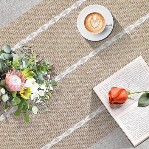 Warderthoxn Coffee Table Cloth, Coffee Color Coffee Table Cover with Pockets and Tassel, Living Room Small Rectangle Tablecloths Washer Dryer Fridge Top Dust Cover, Easy Care Machine Washable by Warderthoxn - Used condition - Image 3