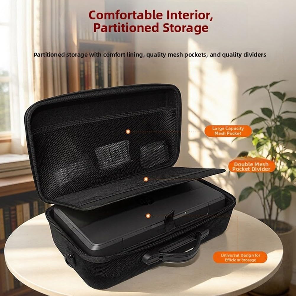Funda rígida de viaje para HP para Officejet 250, bolsa de transporte de EVA a prueba de golpes con interior espacioso para accesorios de impresora, solución de almacenamiento portátil