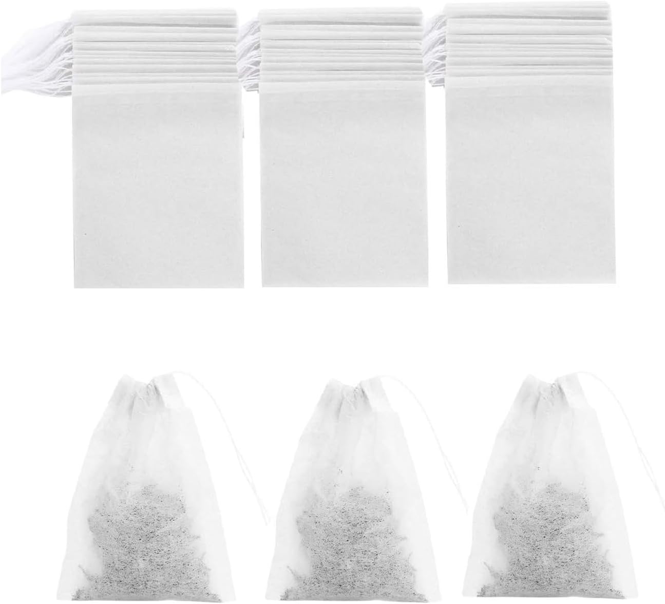 200 Pack Disposable Drawstring Tea Filter Bags Safe