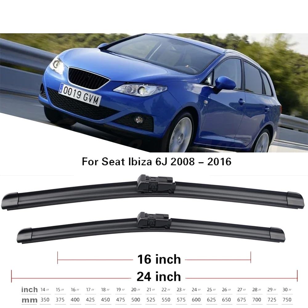 Kit Tergicristallo Posteriore Kacepar Per Seat Ibiza (2003-2012) E Leon (2009-2012) – Ricambio 5P0955707B, In PBT Con Lama
