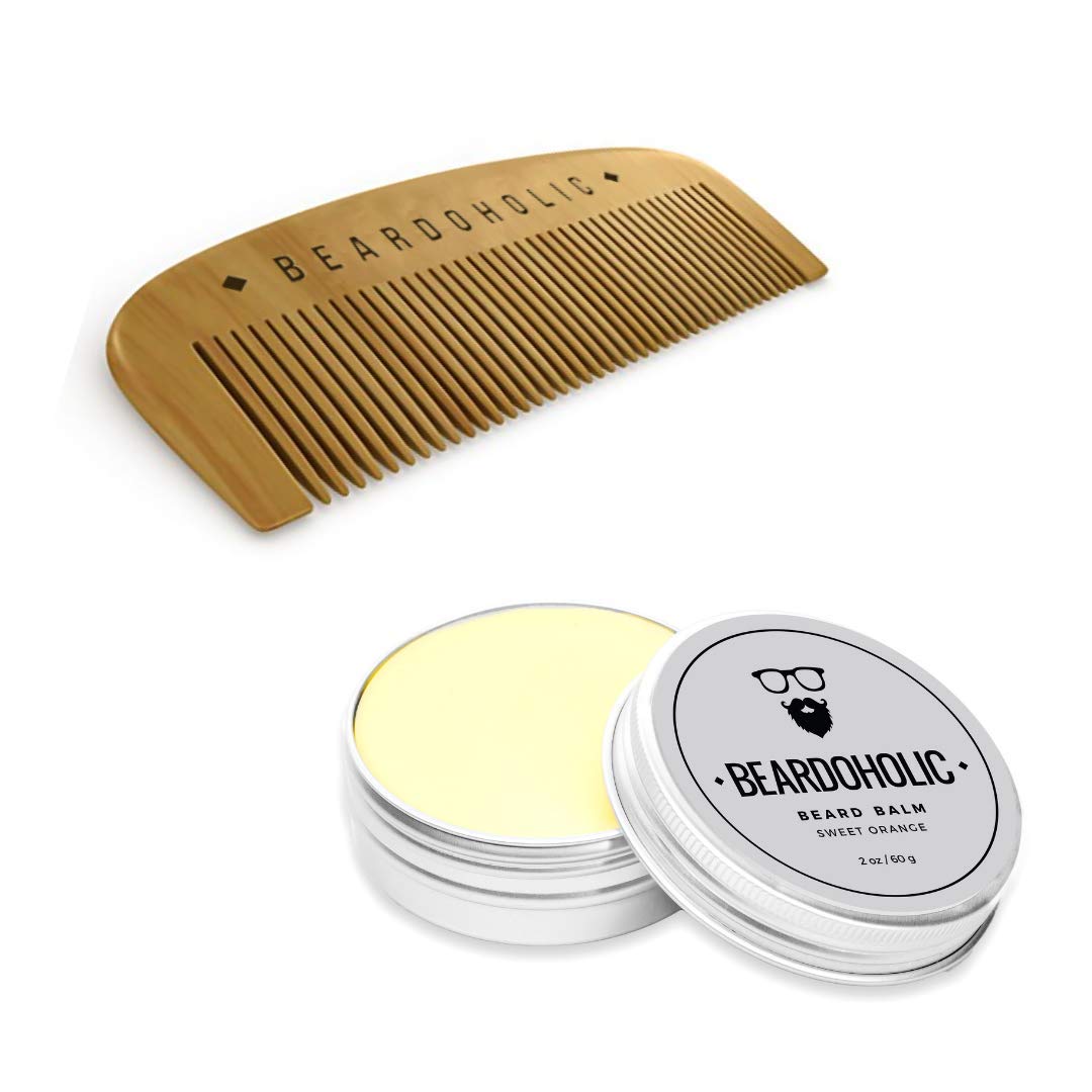 Buy Beardoholic Beard Balm and Comb Set 100 All Natural, 100