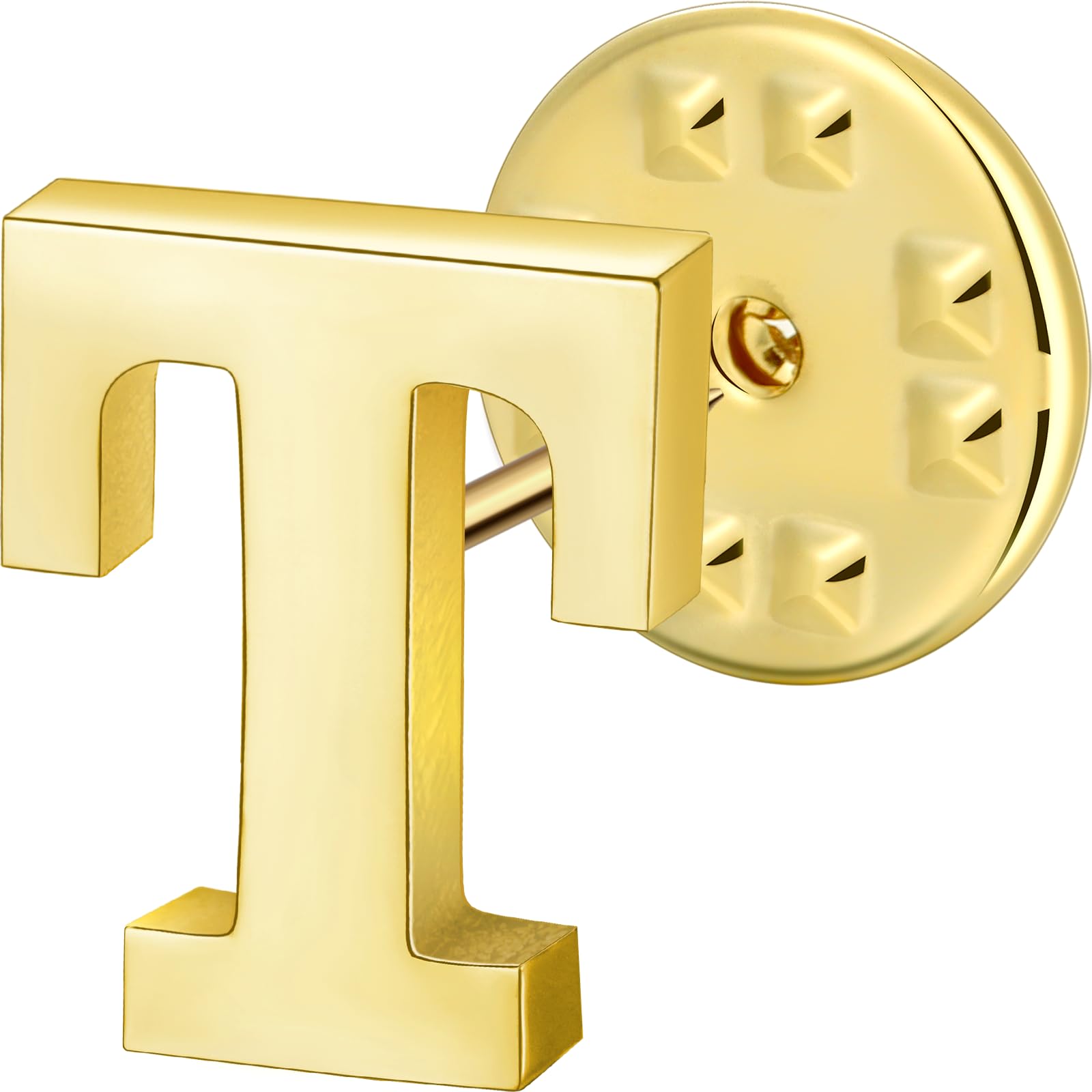 Initial Lapel Pin for Men Women, Brooch Pins for Men Suits, Metal Button Pins in 18K Gold and Silver Tone.