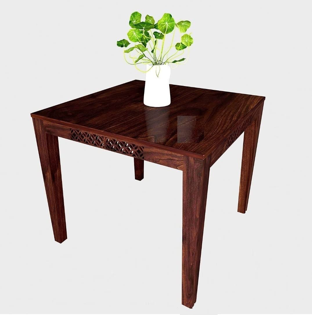 Mojave Decor Tim Sheesham Wood 4 Seater Dining Table Only for Dining Room | Dining Table Without Chair for Home & Restaurant | Table for Living Room and Kitchen (Walnut, 4 Seater)-image-5