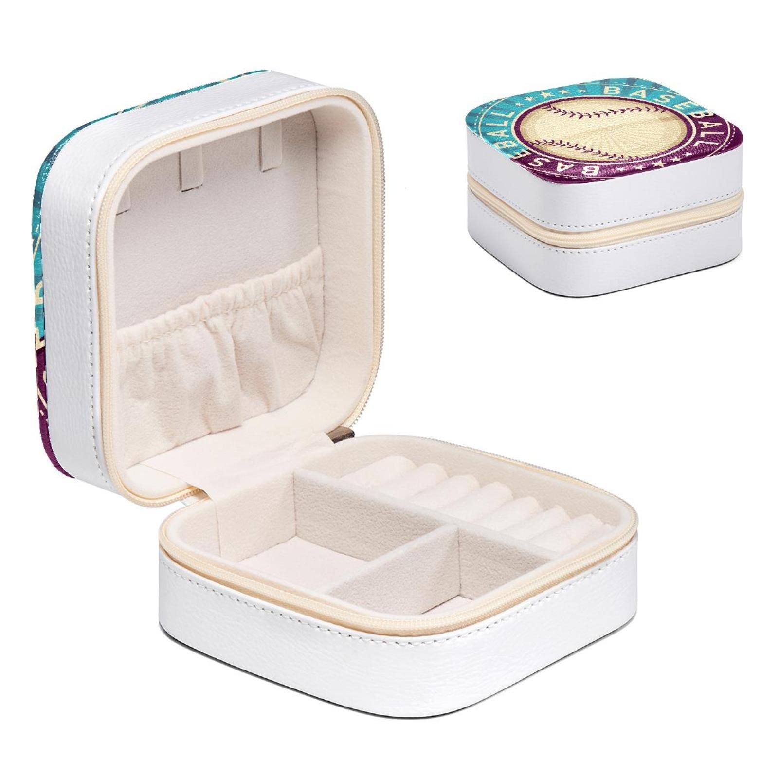 Boîte à bijoux compartimentée petit format 10.5 cm organisateur bagues colliers