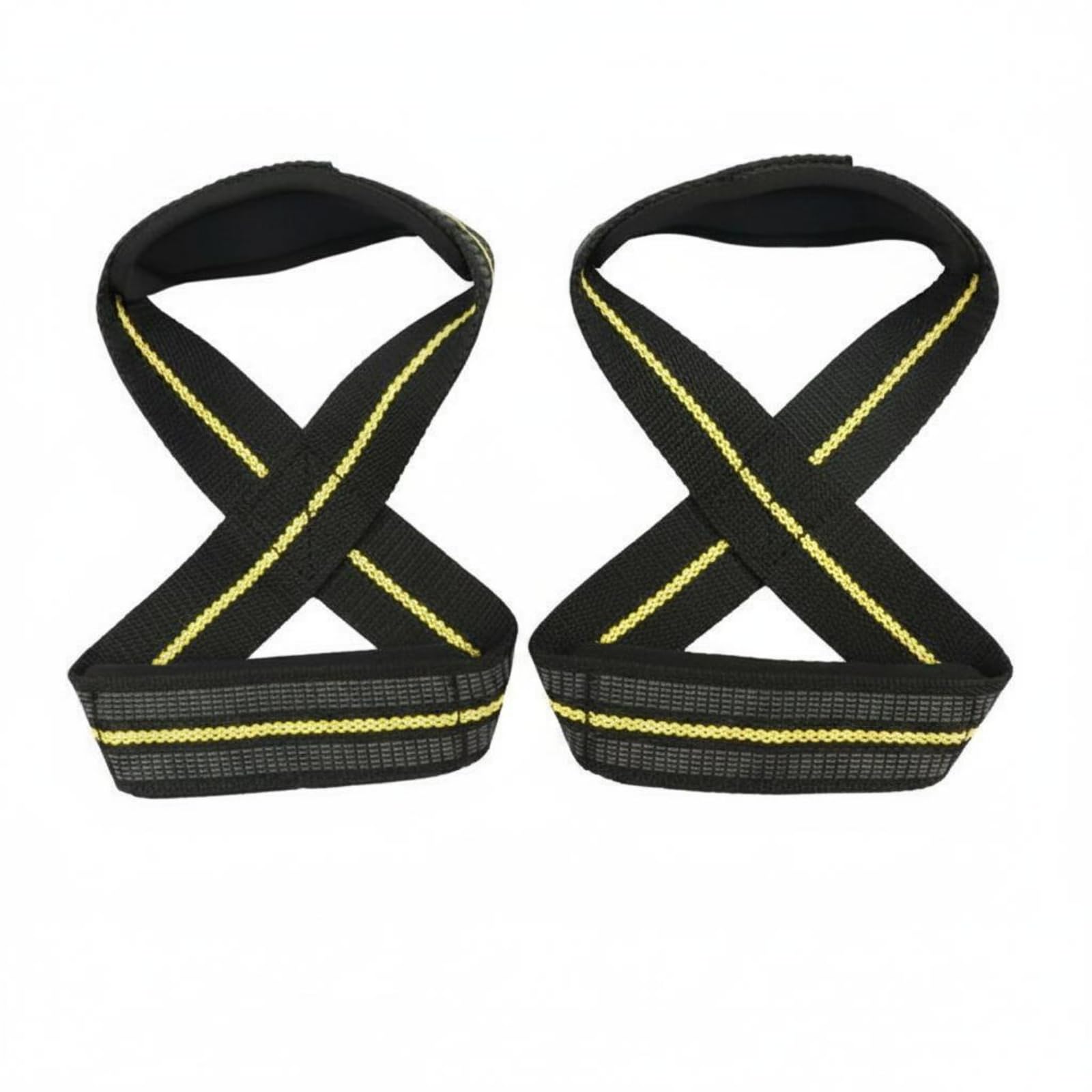 Woven Material Cross Lifting Straps Textured Wrist Lifting Straps Stitched, Yellow | Sporting Goods | Fitness Running & Yoga | Strength Training | Wrist & Knee Wraps-image-31