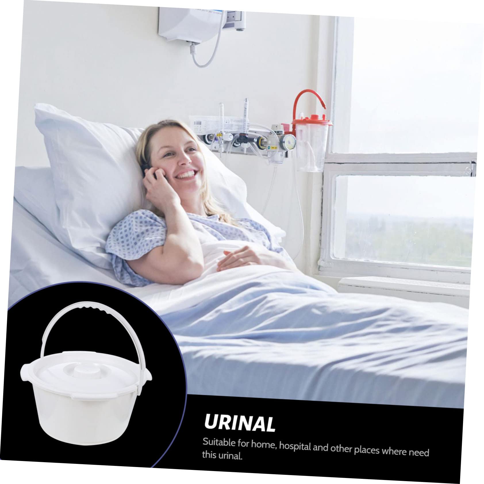 Urinal Eimer mit Deckel und Verdicktem Griff für Senioren