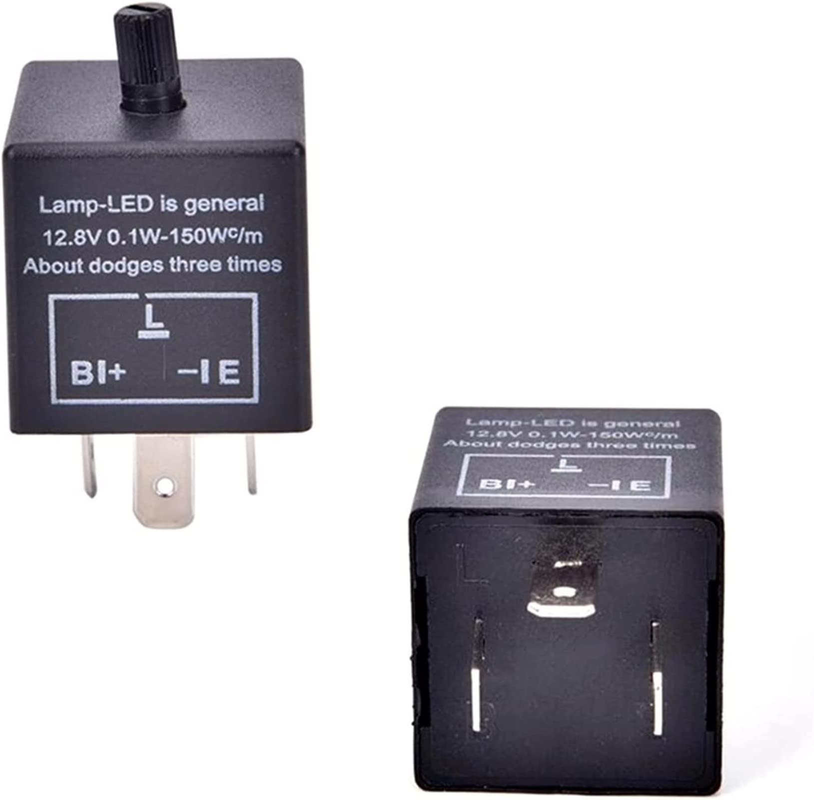 FIDEMM 1 Stück 12 V 3-poliges LED-einstellbares Auto-Blinker-Blitzrelais for Blinkerleuchte CF13