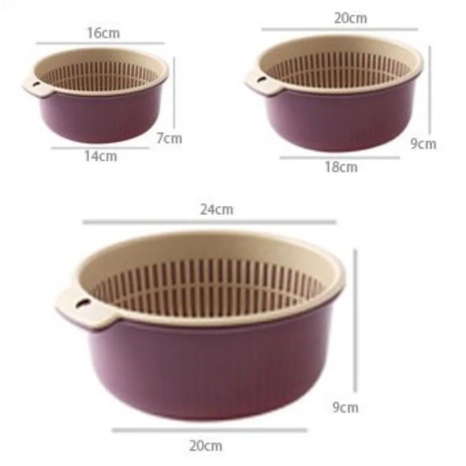 Cesta de drenaje cocina 2 en 1 3 piezas Para Cocina