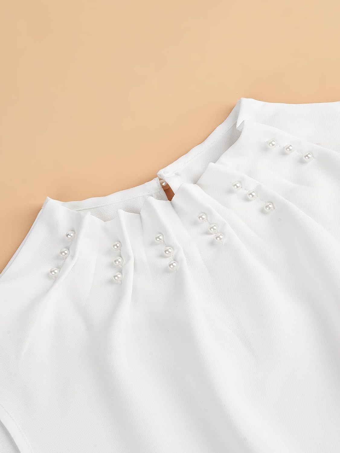 Imitation Pearl Shirt Collar New Anti-Wrinkle Dickey Faux Collar Professional Clothes Fake Collar for Women - Image 5