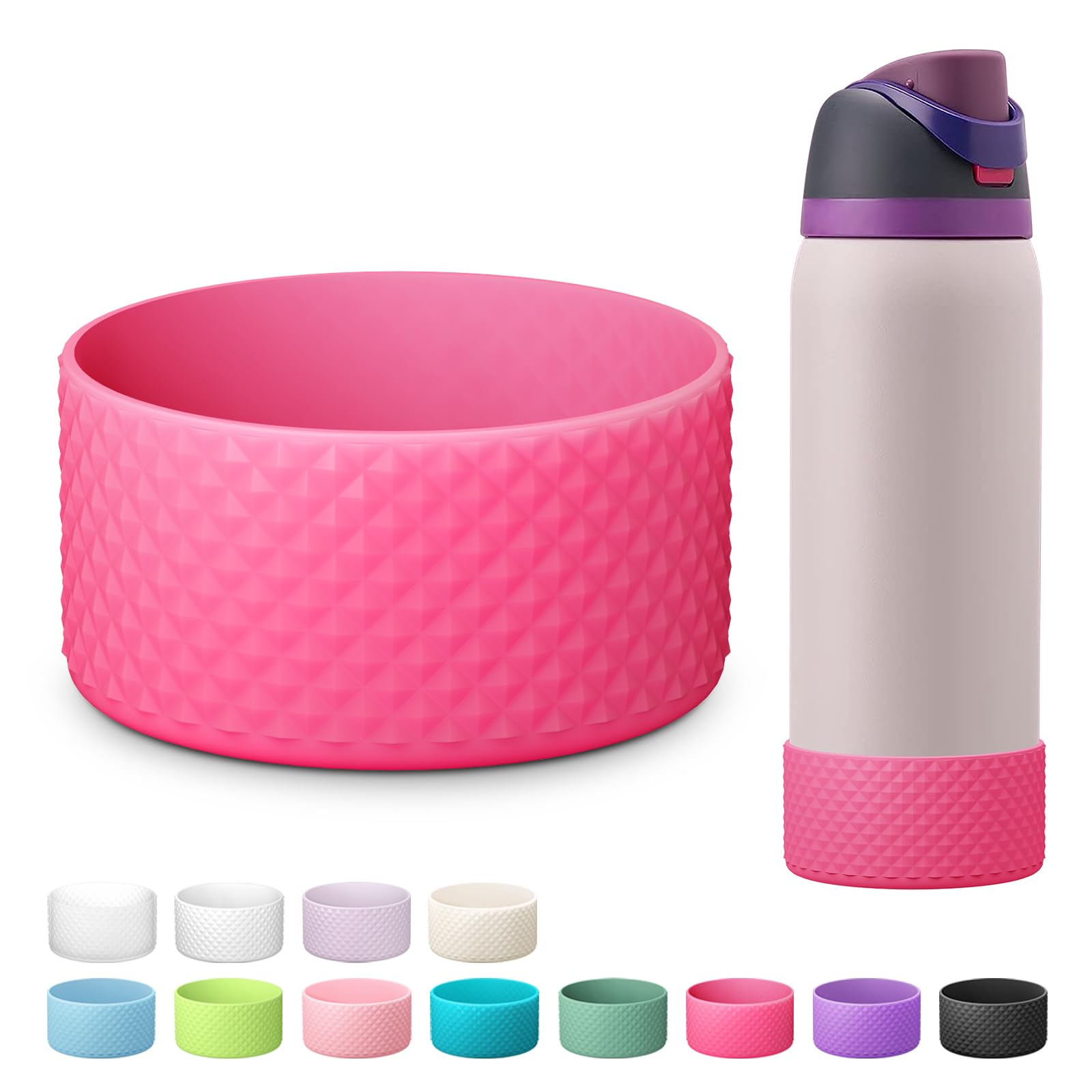 Silicone Boot for Owala Water Bottle 24 oz 32 oz 40 oz, Anti-Slip Protective Sleeve for FreeSip/Twist/Flip Stainless Steel Water Bottles Accessories