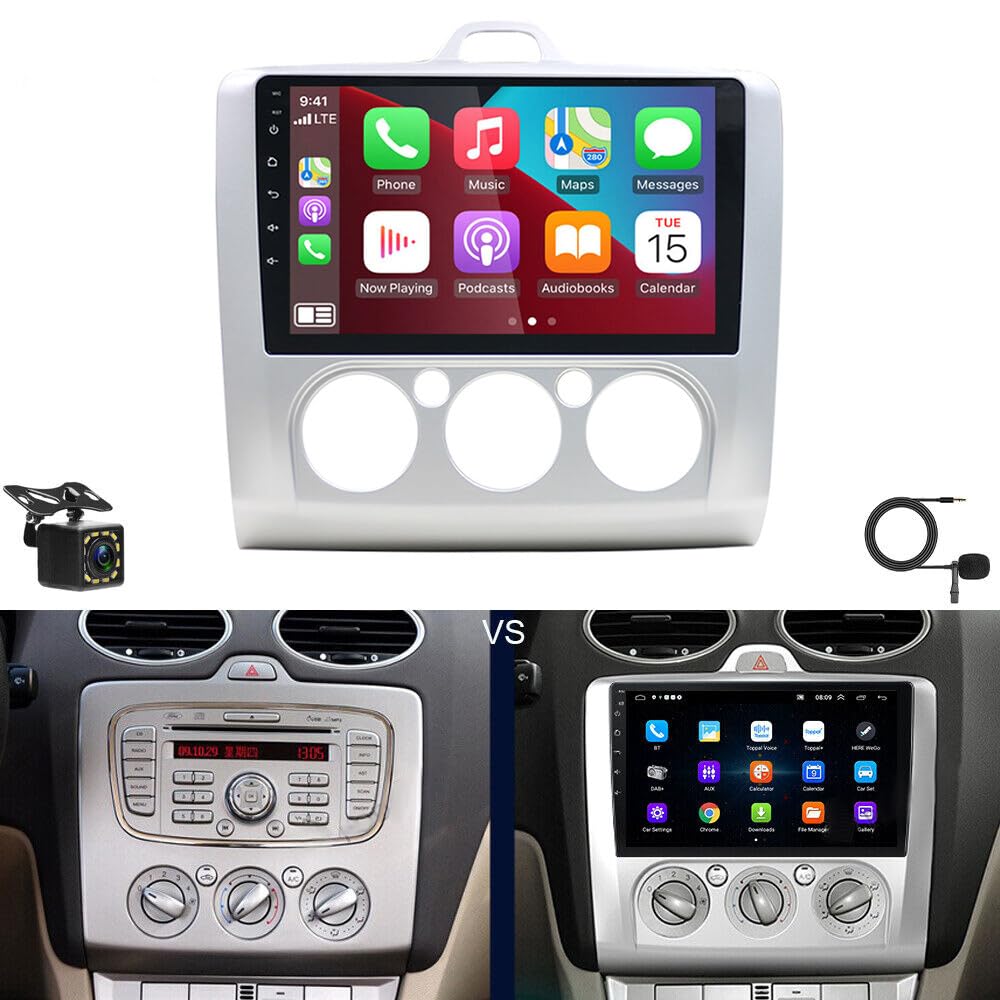 Für Ford Focus MK2 MK II 2004-2011 Autoradio Android 15 GPS Navi WIFI BT Kamera