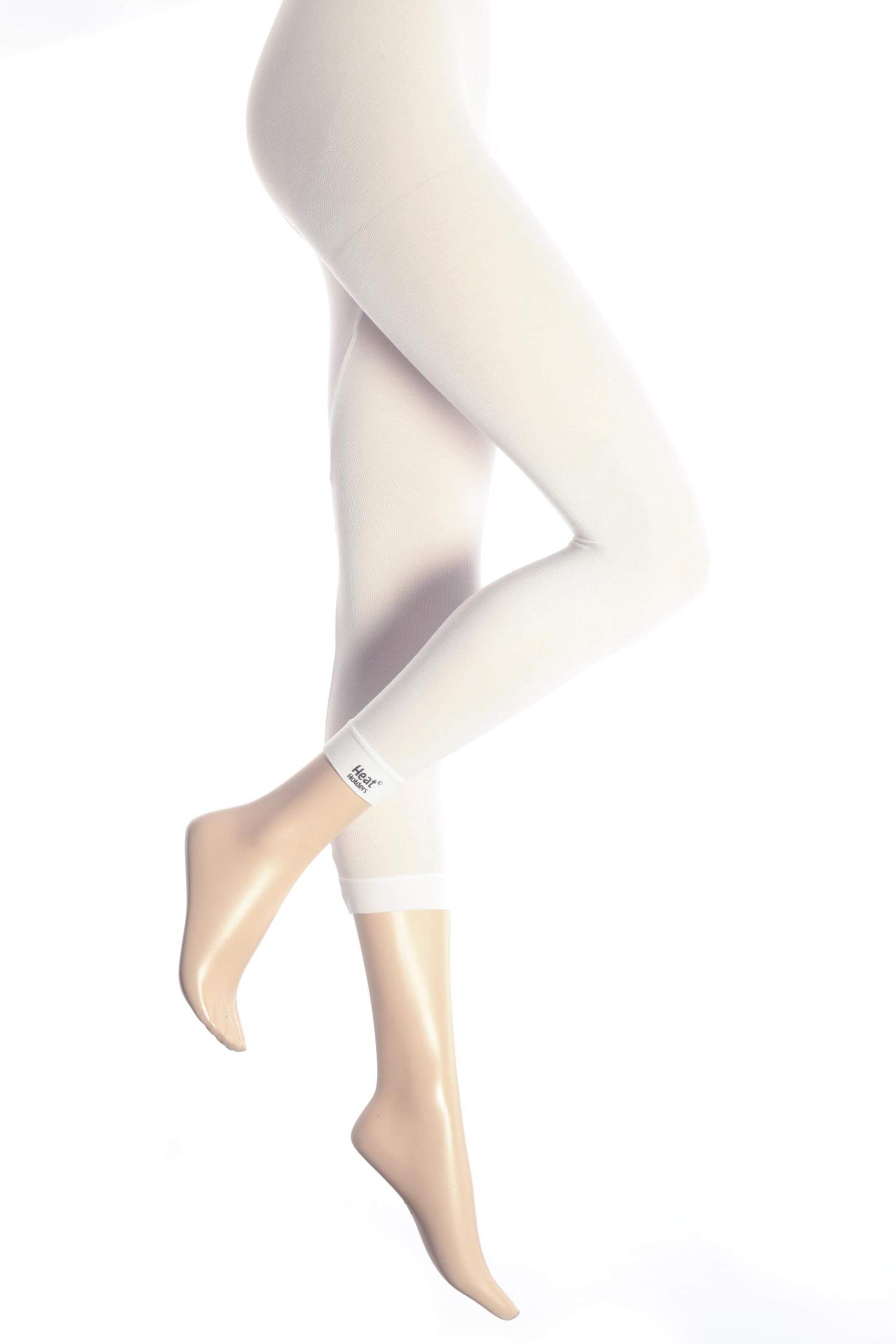 Heat Holders Women's White 1 Pair 0.39 Tog Thermal Underwear Leggings In 3 Colours - Large/Extra Large