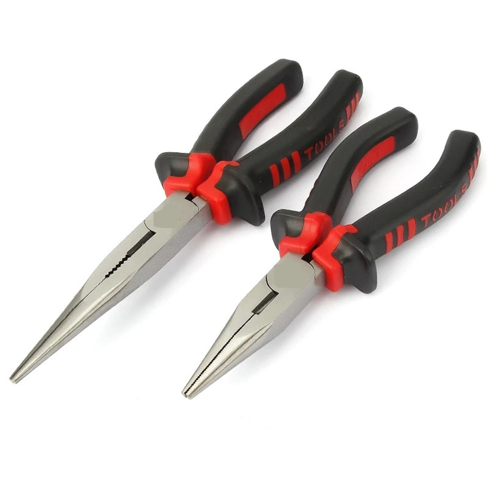Pinze a becco lungo in cromo vanadio da 15,2 cm, 1 pezzo, pinza a becchi ad ago, strumento a pressione multi strumento manuale con manico a doppio colore