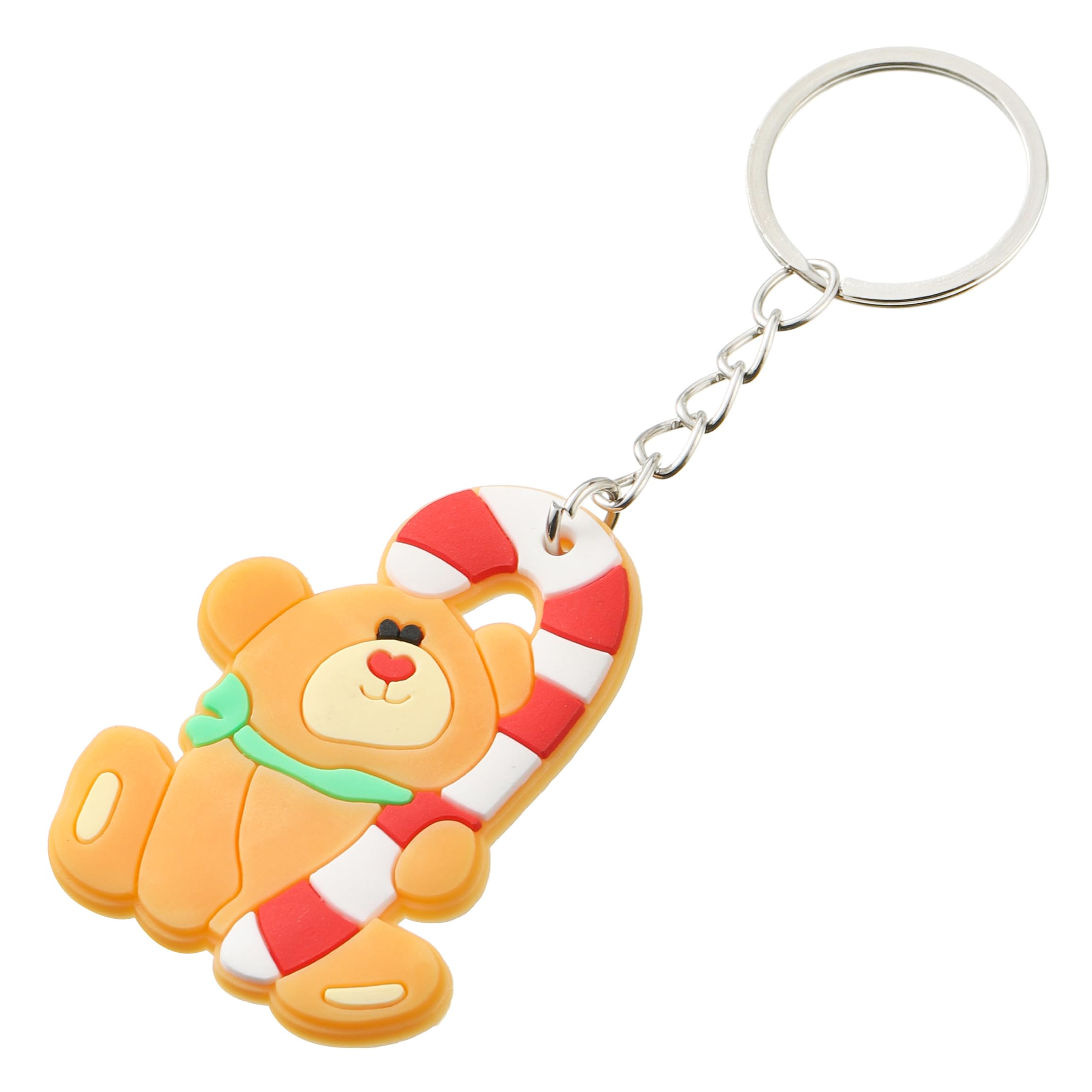 Komonee Women's Multicoloured Bear Christmas Bear Key Ring Xmas Stocking Filler Keychain Secret Santa Gift Key Chain (Kr-X8)