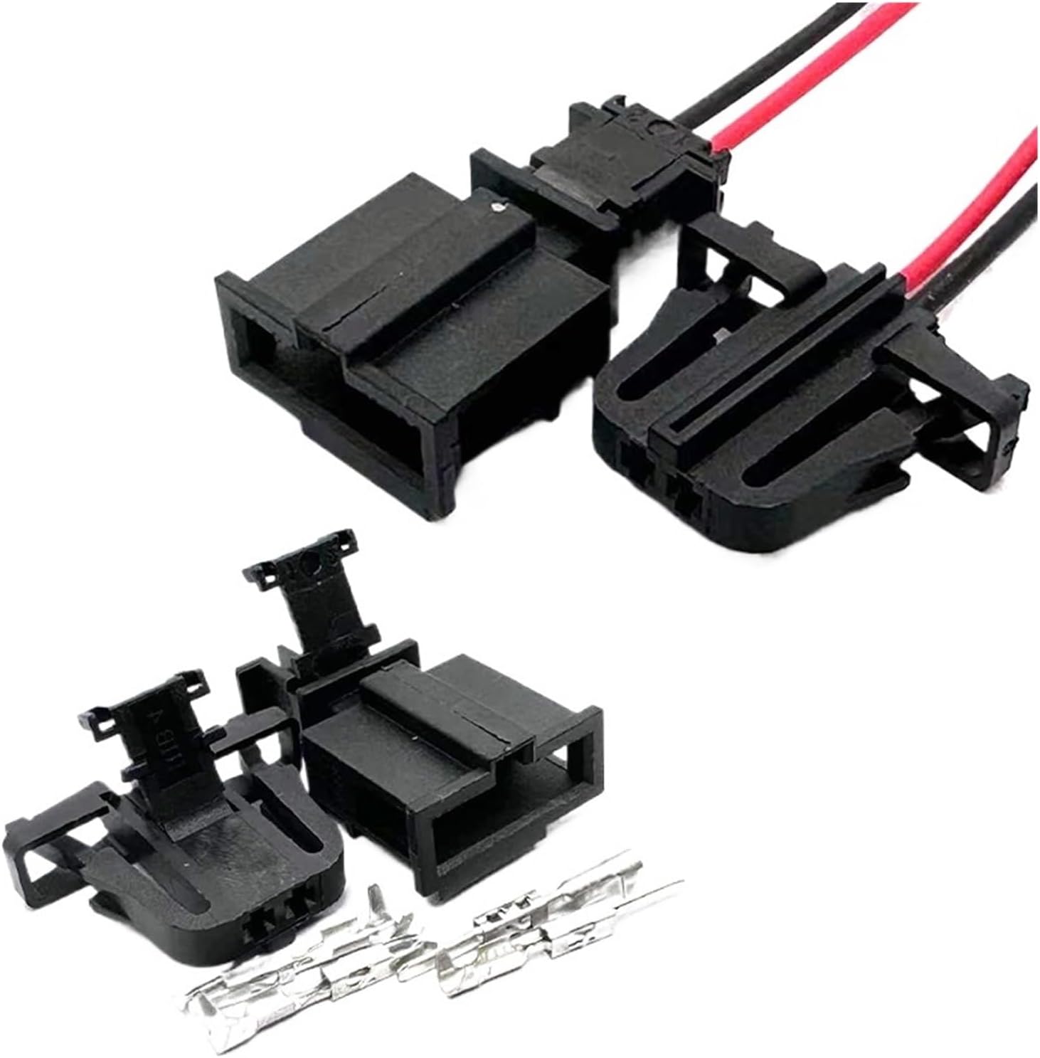 Wen ST 1 Set 2 Pin 1.5 Mm Automobile Tweeter Connector Trunk Lights Horn p/Lug 3B0972702 3B0972712(Dark Grey,5 Seta)