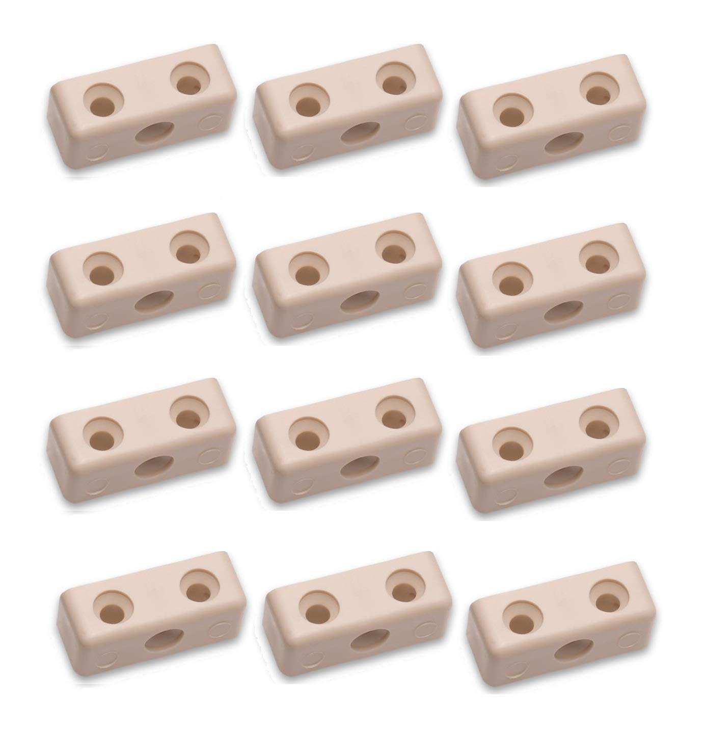 TERF® 50 Pcs Heavy Duty Modesty Block Wood & Furniture Jointing Connector - Beige
