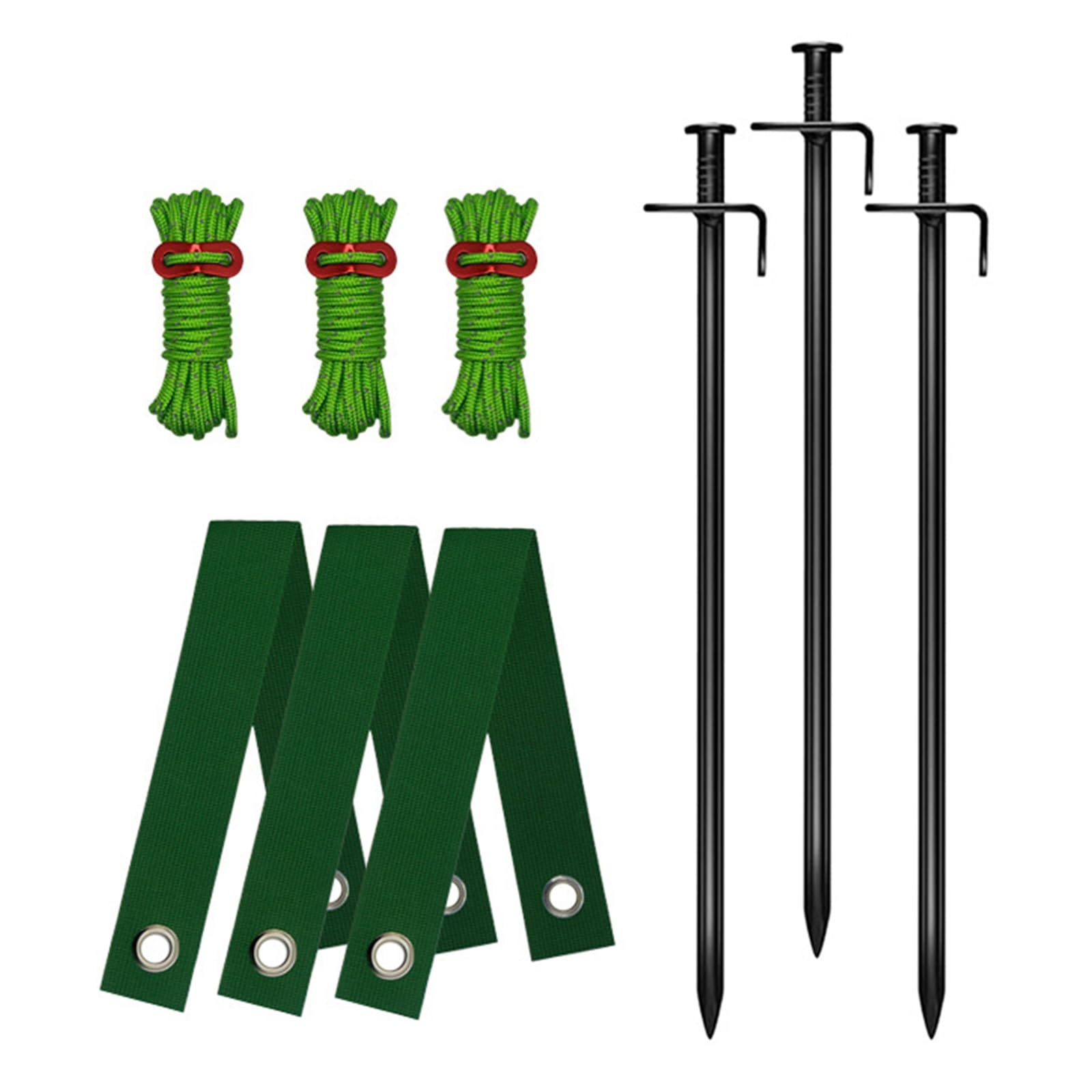 Hsioluted Set A Recyclable Stake Dowels Bundle Includes Cotton Rope For Quick Outdoor Setup Easy Install Sustainable Ground Stake Set