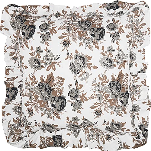 Annie-Portabella-Floral-Fabric-Euro-Sham-26×27 Annie Portabella Floral Fabric Euro Sham 26×27