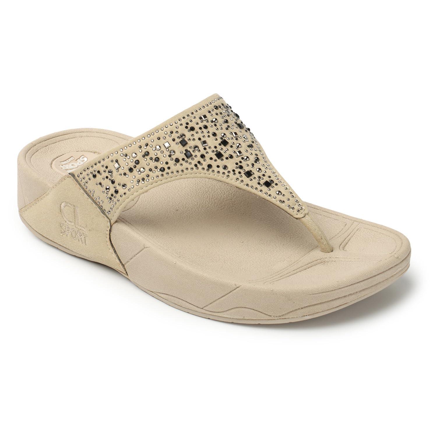 Carlton London Women Beige Comfortable Embellished Ethnic Sandal with Platform Heels, Round Toe for for Casual and Outdoor Use (41) (B0DCVVDMGJ) Amazon Price History, Amazon Price Tracker