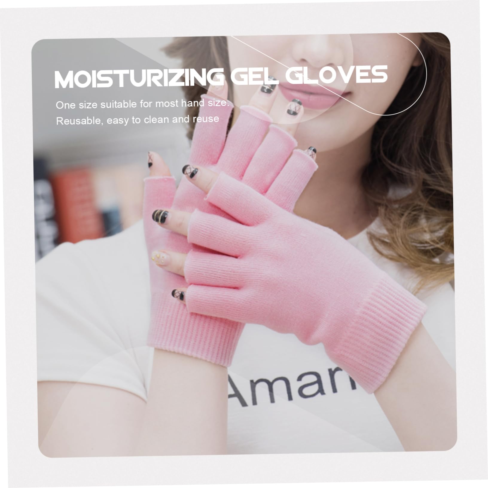 FOMIYES 3 Paia Guanti Idratanti in Gel Guanti Spa Idratanti in Gel Guanti Da Notte Per Asciutte Lozione Maschile Mano Computer Immersione Rosa Mancare Gel Per La Pelle