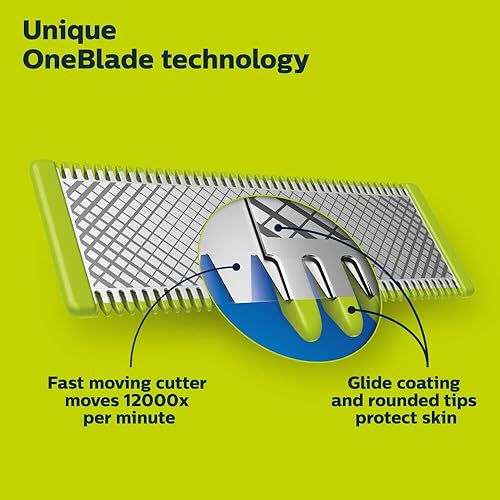 Miniatura 3 de Philips Norelco OneBlade 360 Cuchilla, Cuchilla de Repuesto Genuina, Kit de Cara/Cuerpo, para Afeitadora y Recortadora Eléctrica OneBlade, Acero