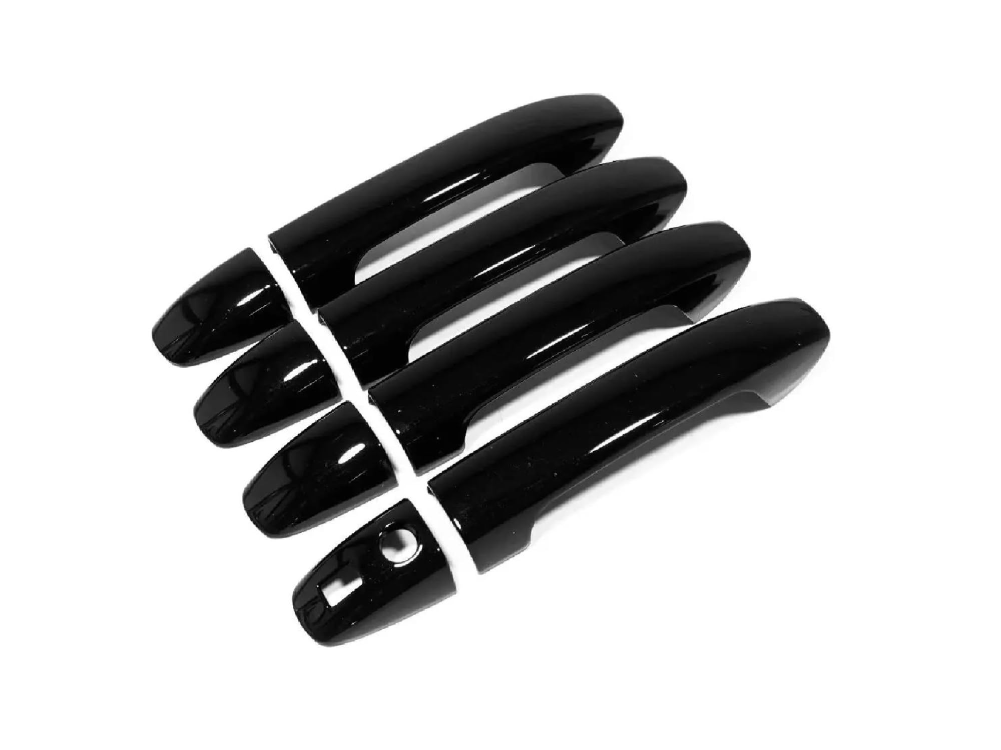 JTWMTY for Benz for Vito W447 V-Class 2014 2015 2016-2020 ABS Glossy Black Car Door Handle Cover Bowl Frame Trims(Style 3)