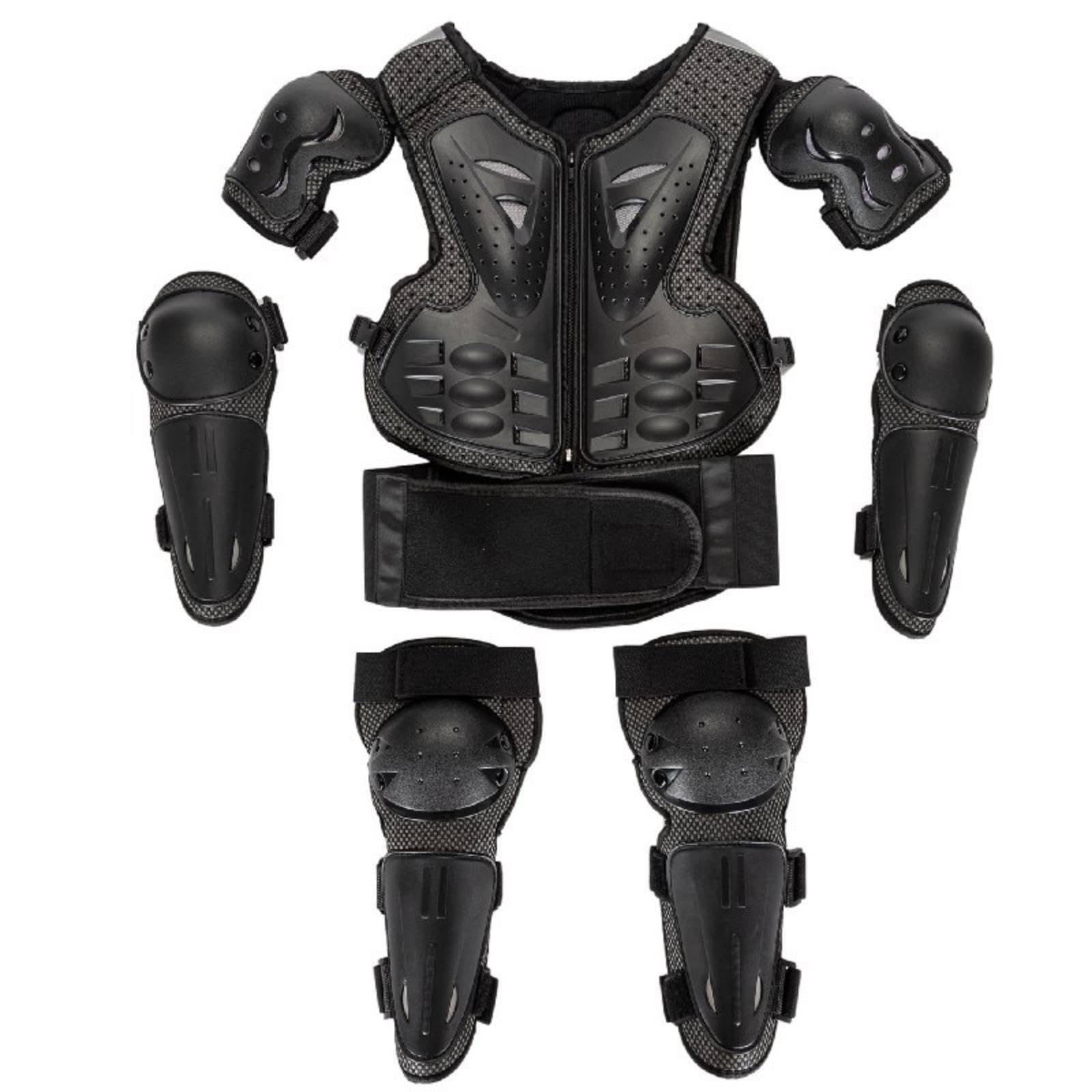 Kids Bike Guard Set Lightweight Kids Motocross Vest Impact Resistant Child Motorcycle Guard Set for-image-49