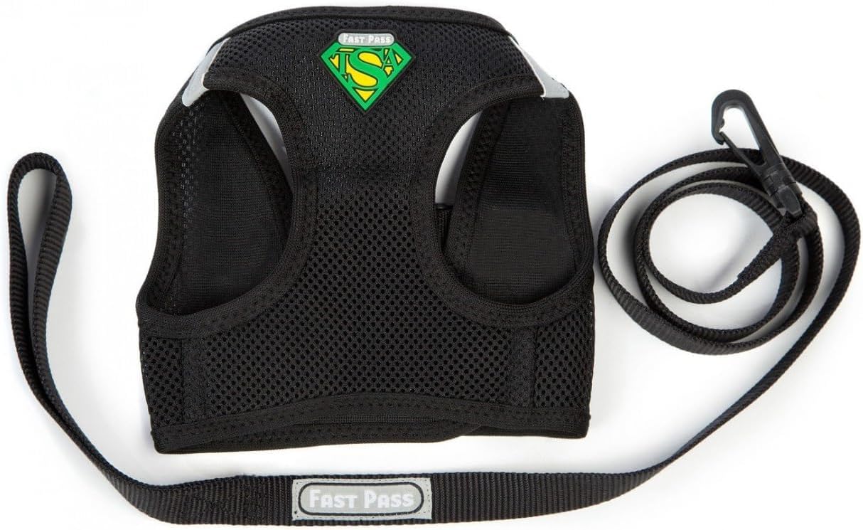 Metal Free Leash Harness Designed for Small Pets who fit underseat of Airplane (X4)