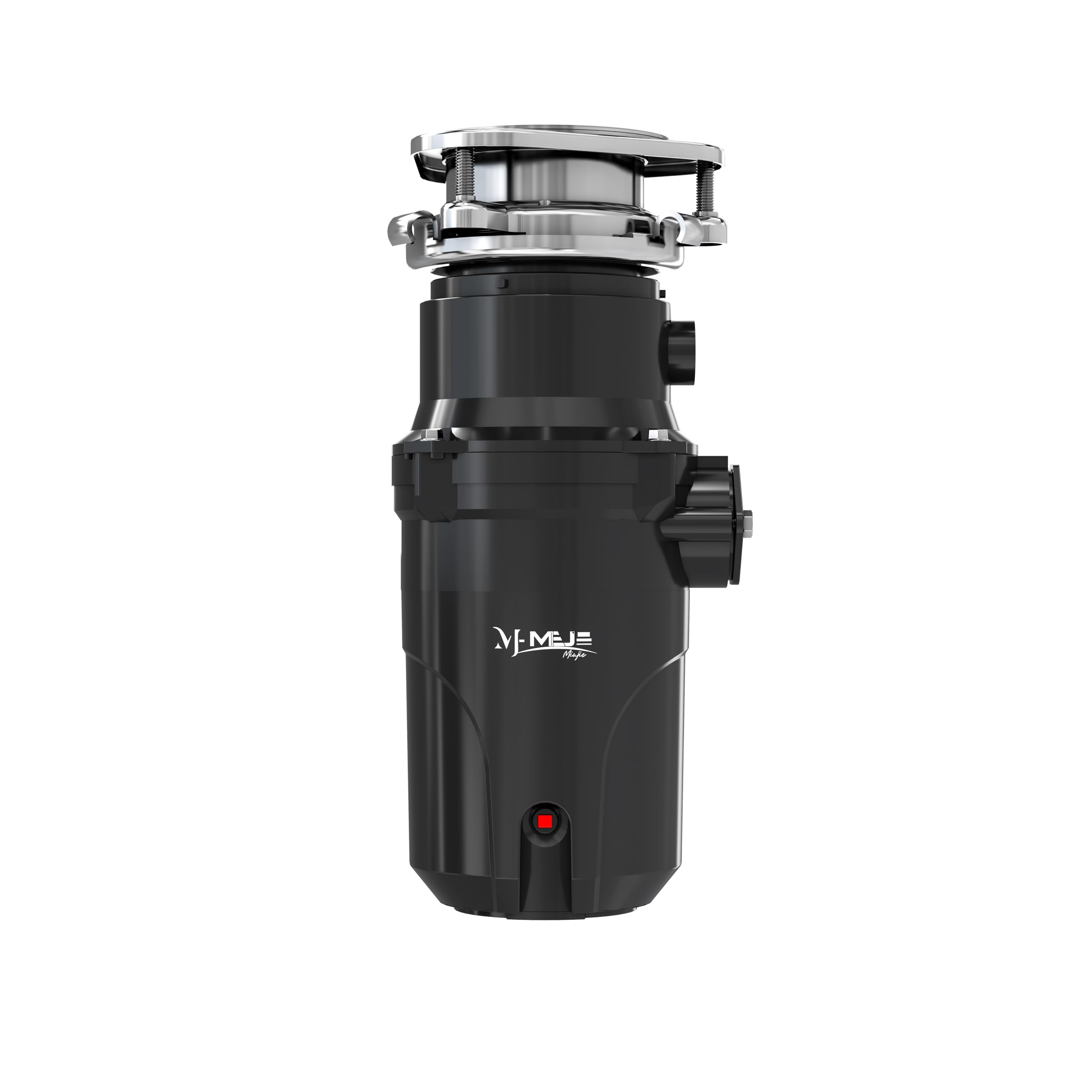 MEJE Garbage Disposal with Power Cord,Standard Series 1/3 Horsepower Continuous Feed Food Waste Disposer, Stainless Steel 3 Stage Grinding,Black