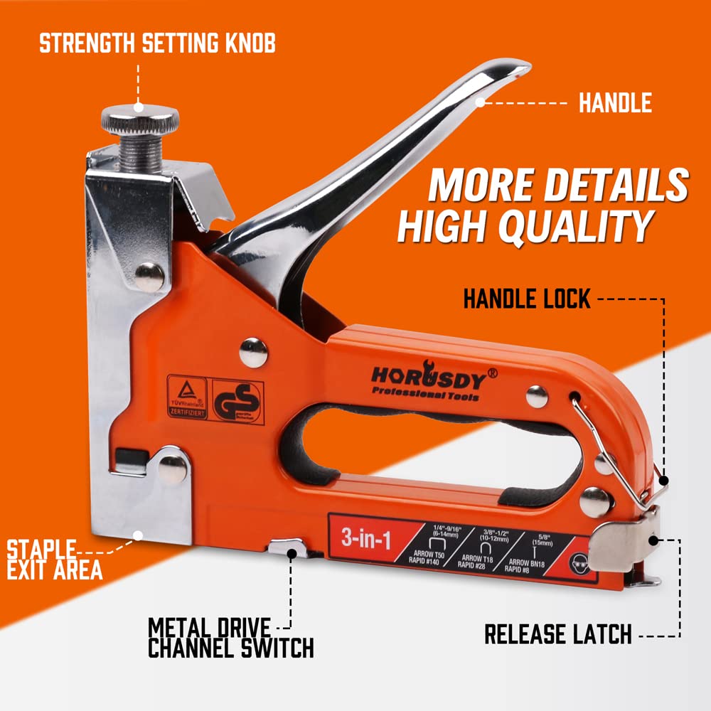 Buy Upholstery Staple Gun Heavy Duty, PHITRIC In Stapler Gun With 6000 Staples, Manual Brad