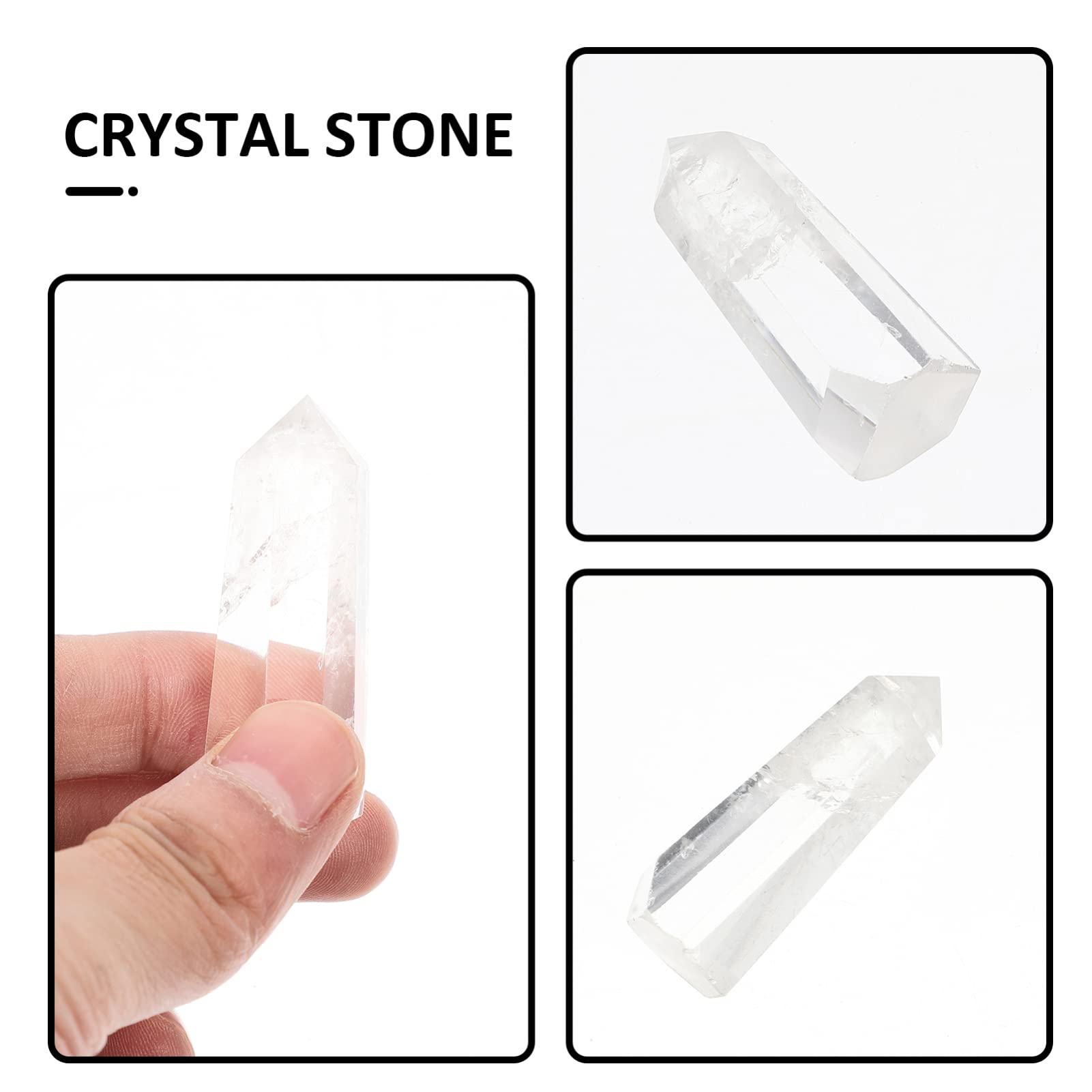 MAGICLULU 5 Stück Natürlicher Weißer Kristall Sechs Edelsteine Chakra-stein Kies Leuchtende Steine Panzer Kristalle Schüssel Haustier Halter Pflanzen Stern Leuchtende Felsen