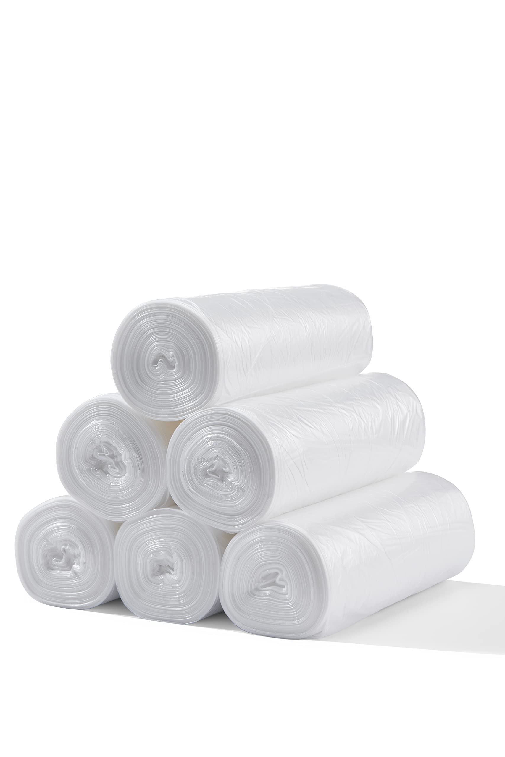 Premiumline Sacchetti Spazzatura 10 Litri - 24 Pezzi, Bianco/Trasparente - Pratici E Resistenti Per Piccoli Rifiuti