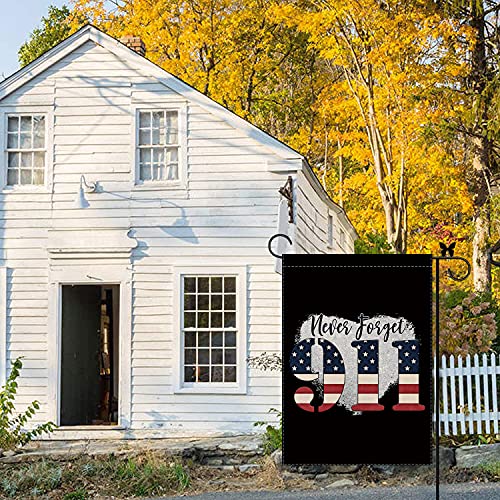 9/11 Patriot Day Garden Flag Never Forget September 11Th Patriotic Flags Burlap Double Sided Outdoor Decorations Home Decor 12.5 X 18 Inch #TOP5