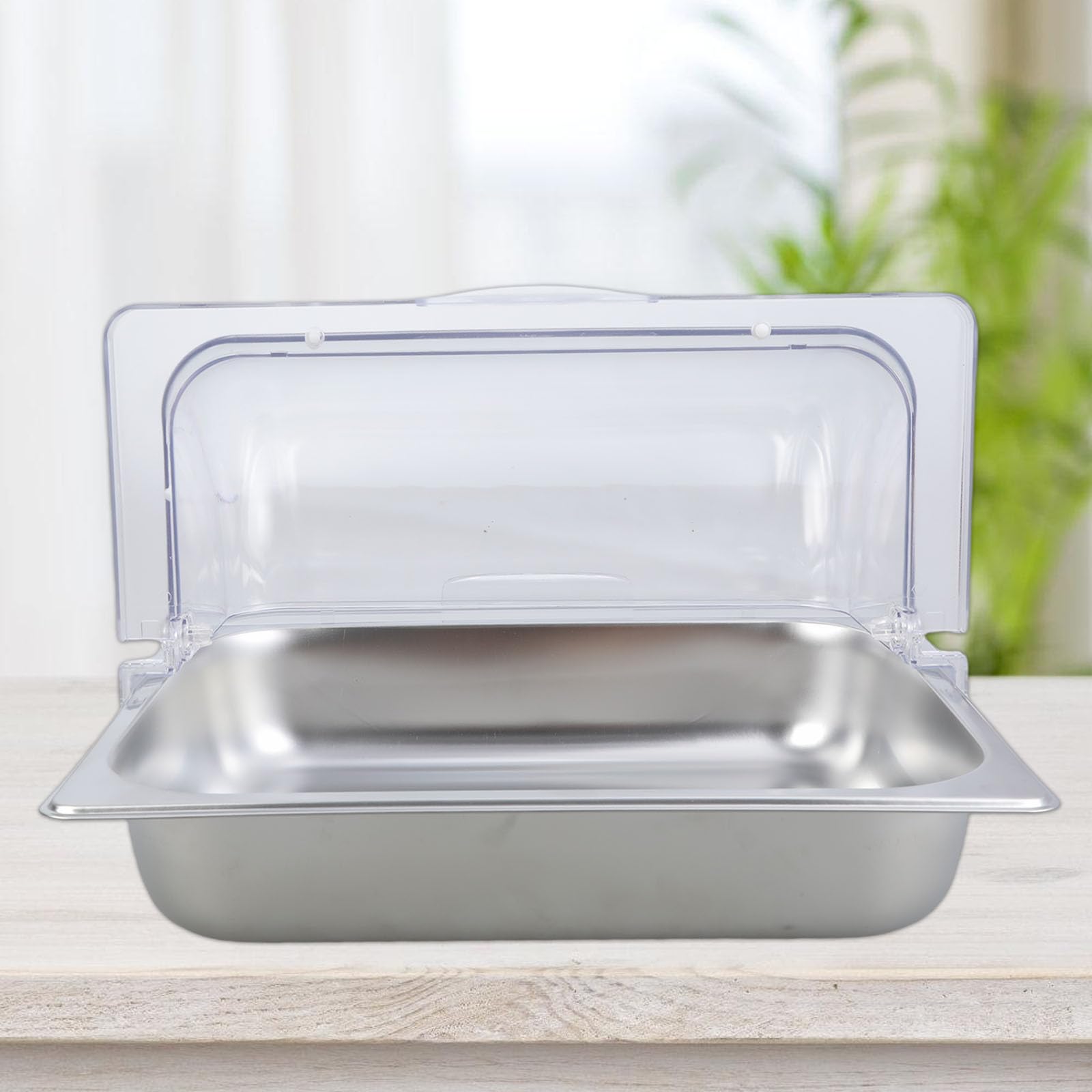 Estante expositor de acero inoxidable - Bandeja de servir C para presentación de alimentos, ideal para cocina y servicio de catering, perfecto para condimentos