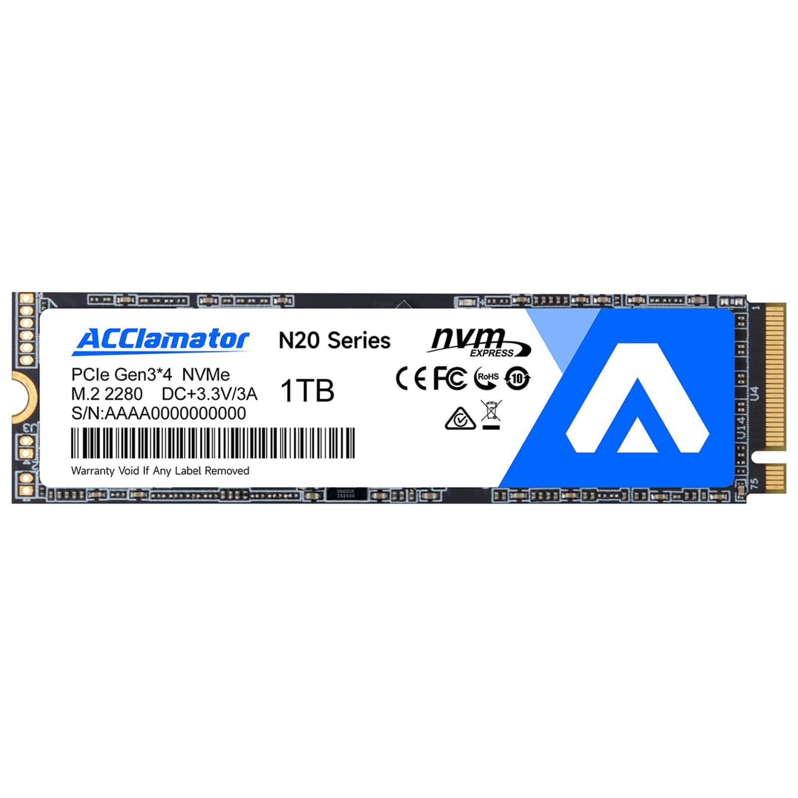 Amazon | Acclamator SSD 1TB NVMe M.2 2280 PCIe Gen3.0×4 読込最大