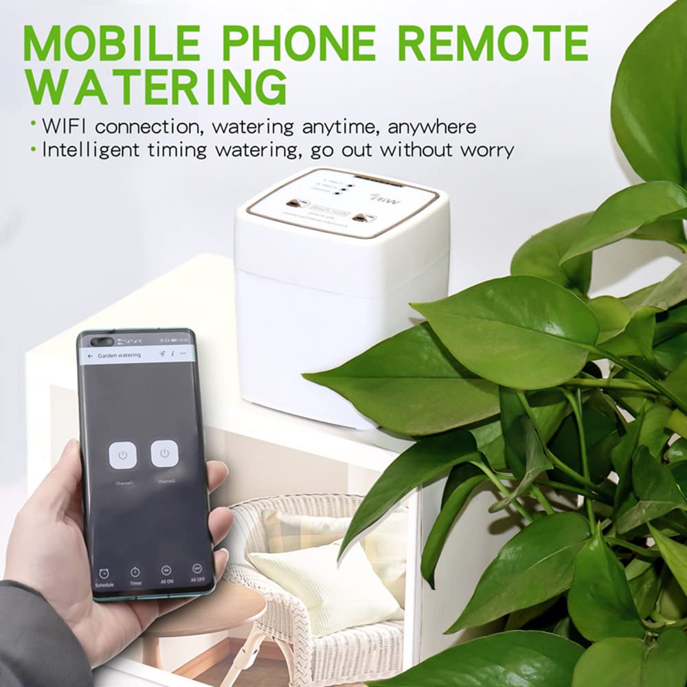 Doppia Pompa Giardino Controllo WiFi Dispositivo di irrigazione Automatico Acqua Goccia Irrigazione Sistema di irrigazione Kit WiFi Mobile APP Controllo