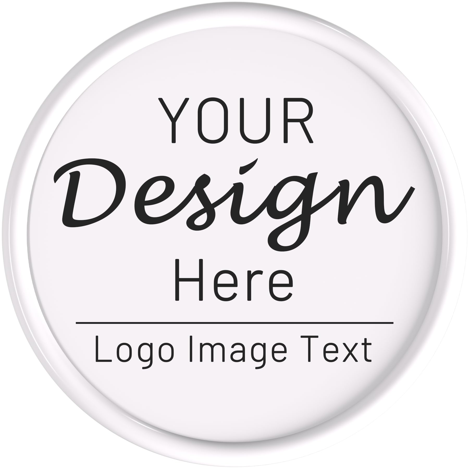 Shueewago 200 Custom Poker Chips,Double Sided Full Color Print,Imprint Your Own Personal Logo, Text and Image,Set for Bar Tokens,Party,Memorial Day,Golf and Wedding Favors (White)