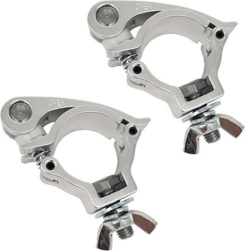 Miniatura 6 de Paquete de 2 abrazaderas de iluminación de 1.49 a 1.57 pulgadas, abrazaderas de luz de escenario, resistentes, 220 libras para iluminación de DJ,