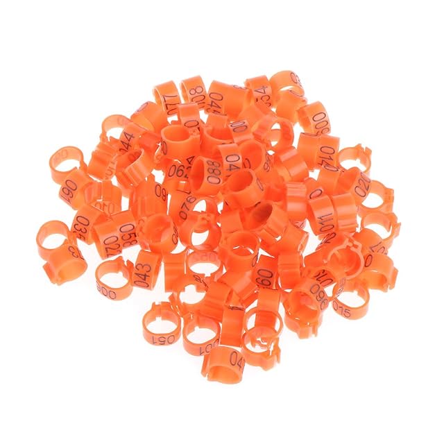 Foto 2 de 7 de MONOJLY Paquete de 100 anillos de plástico de 10 mm para patas de paloma, anillos de clip para pollo, codorniz