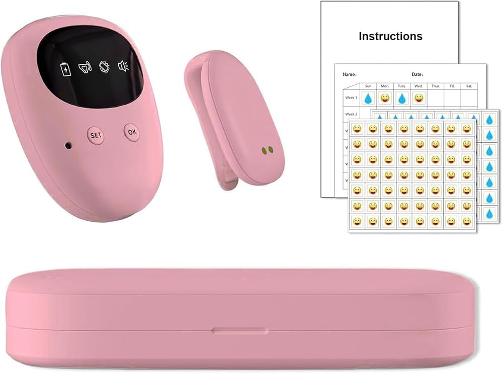 Wireless Bedwetting Alarm (Potty Training, Timer) - Pink — 사진 1